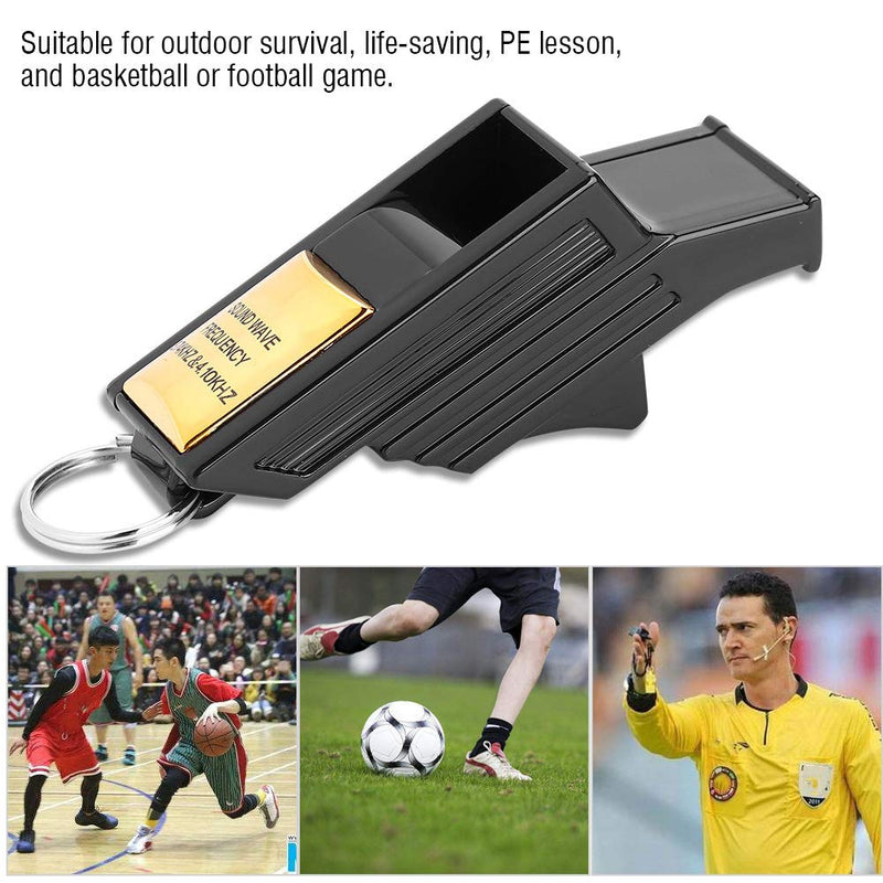 SOONHUA Basketball Sports Referee Whistle Camping Survival Emergency Lifesaving Whistles Black Silver