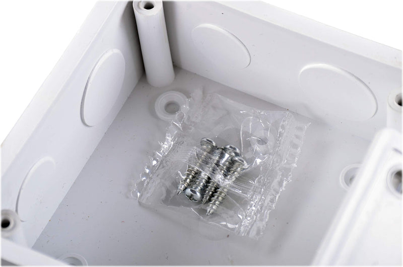 [AUSTRALIA] - DJC Supply Co. 6" x 6" x 3" PVC Plastic Junction Conduit Box with 3/4" & 1" Pre molded Holes 6" x 6" x 3" 