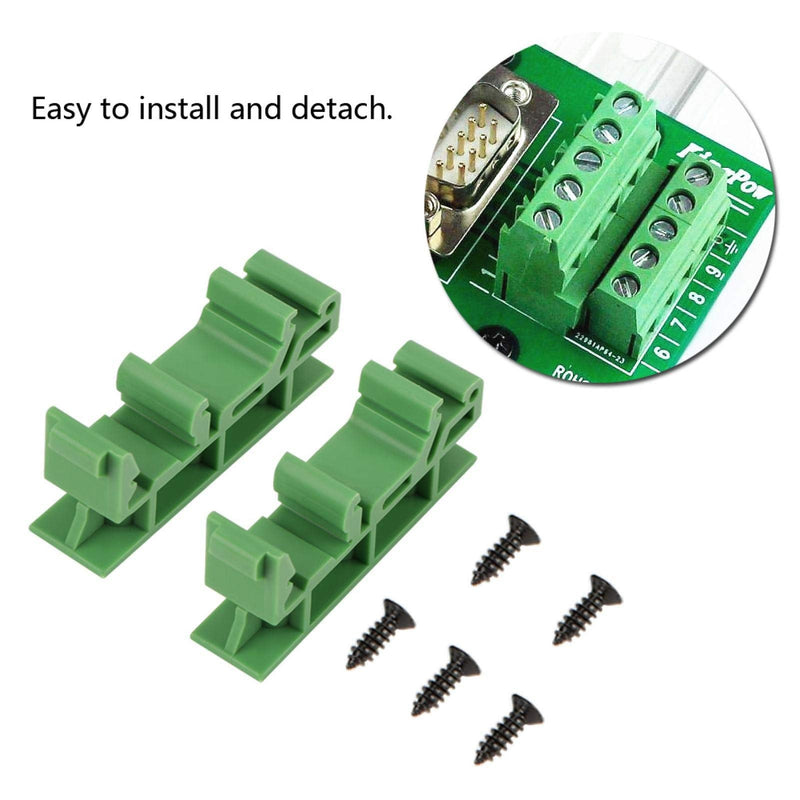 10sets PCB DIN C45 Rail Adapter Circuit Board Mounting Bracket Used to Secure and Hold PCB or Electronic Switching Devices,35mm DIN Rail