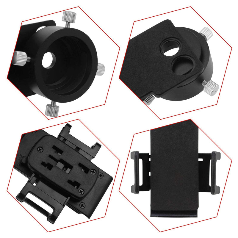 Astromania Smartphone iPhone Adapter with T2 Thread and Eyepiece Adapter 52-59mm - for Photography with telescopes and Spotting Scope or Binoculars IPhone and Eyepiece Adapter 52 - 59mm