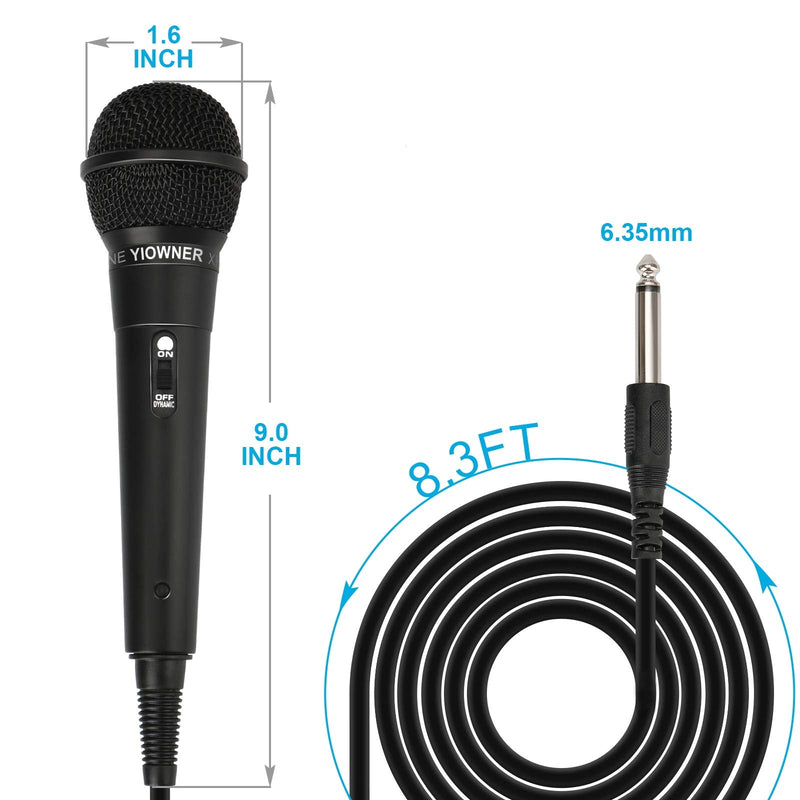 Wired Microphone, Karaoke Microphone, Handheld Microphone for Singing, Mic Karaoke with 2.5m Cable, Vocal Dynamic Mic for Speaker, AMP, Mixer, DVD