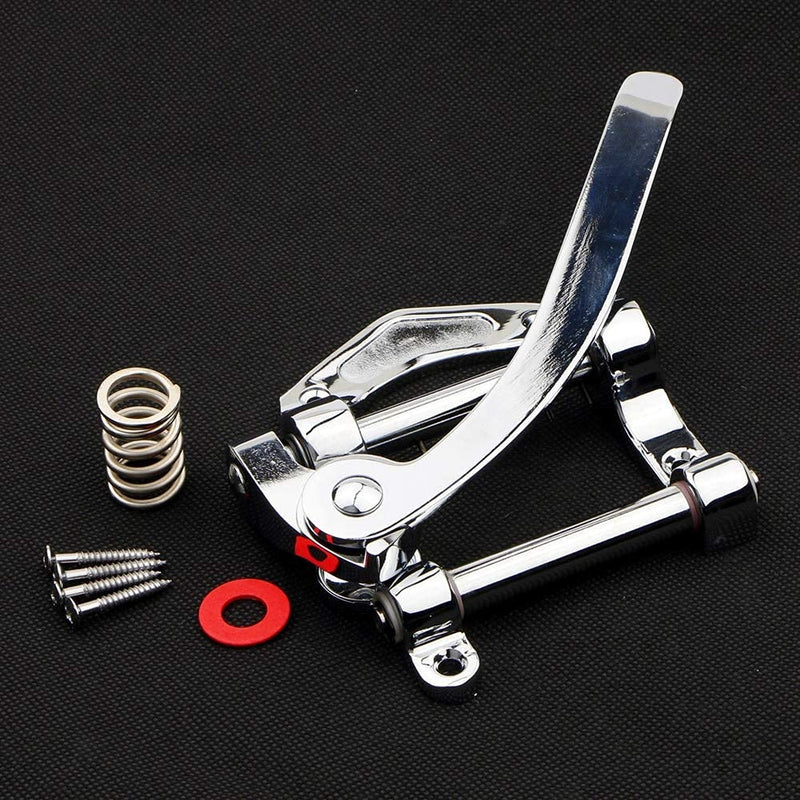 Alnicov Guitar Tremolo Unit Vibrato Bridge,Vibrato Tailpiece Tremolo for Tele,SG,LP,ETC Electric Guitars Chrome