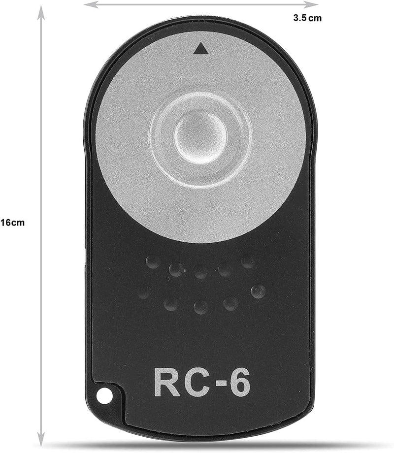 Oxumii RC-6 Remote Control Shutter Release for Canon ESO 77D 5DSR 760D 70D 80D 6D2 5D3 5D4 (1pc Black) (Black 2 Packs) Black 2 Packs