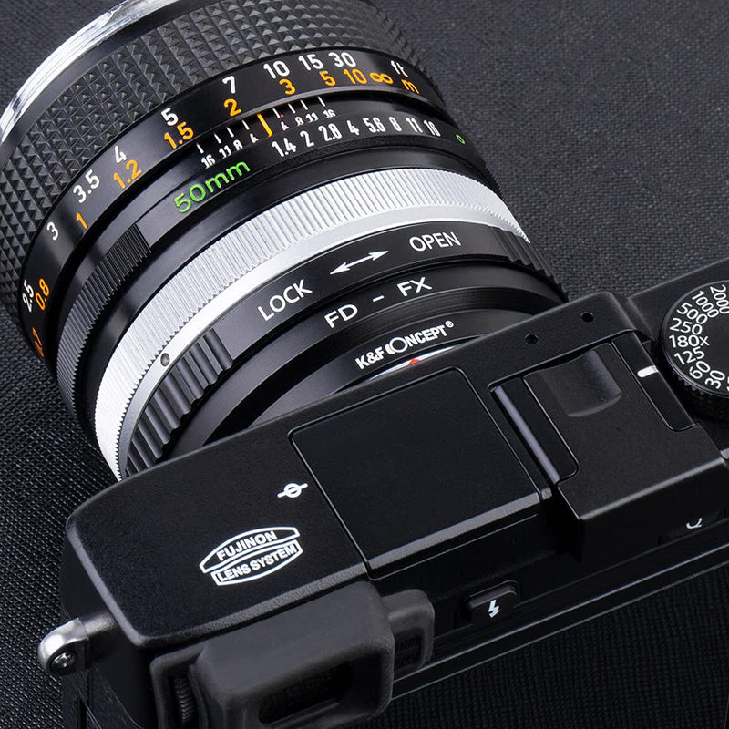 K&F Concept Lens Mount Adapter Canon FD Lens to Fujifilm FX Mount Mirrorless Camera Adapter FD-FX