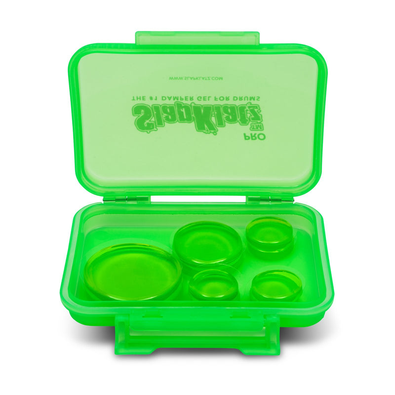 SlapKlatz PRO Drum Dampeners - Alien Green | 10 pcs | 3 Sizes | FREE case | Non-toxic