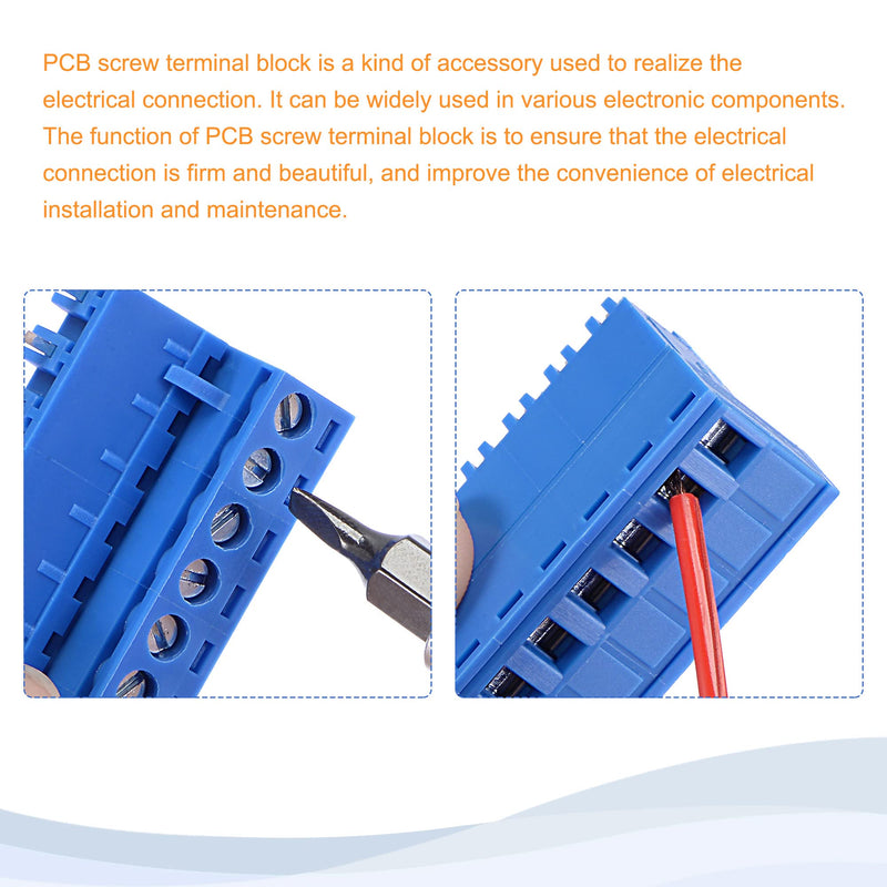 [AUSTRALIA] - MECCANIXITY PCB Mount Screw Terminal Block 5.08mm Pitch 4 Pin 15A Plug-in for Electrical, Instruments 20Set 