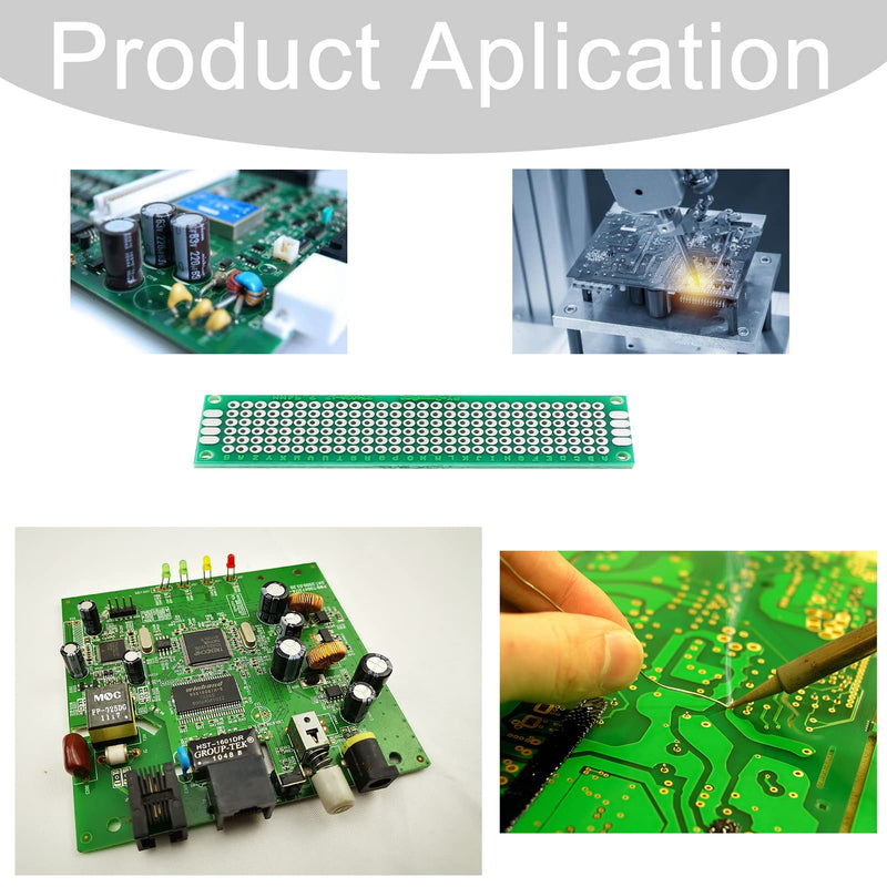 YUNGUI 20 Pcs 2x8cm PCB Board Small Prototype Boards Universal Printed Circuit Boards Breadboard for DIY Soldering Electronic Project