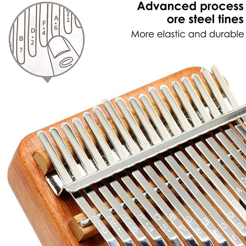 17 Keys Kalimba Thumb Piano, Portable Thumb Piano Finger piano kalimba for beginners with Tuning hammer and English Song Book, Musical Instrument Gifts for Childrens Adult Beginners