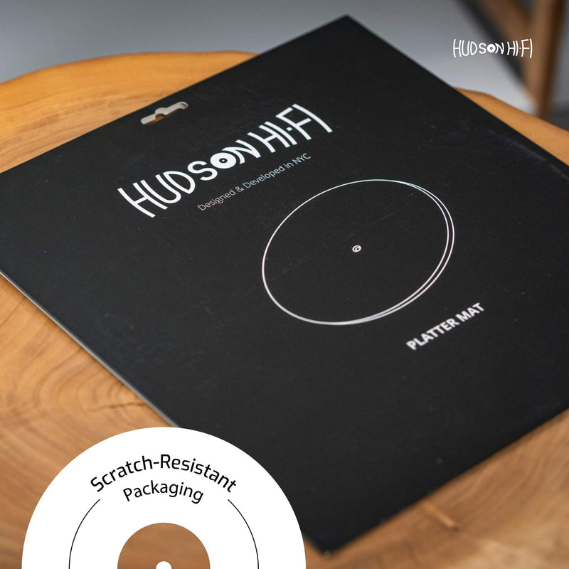 Acrylic Turntable Mat - White - LP Slipmat with Record Label Recess