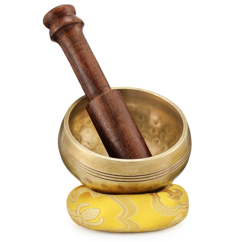 Moukey Tibetan Singing Bowl 3.2 Inch Meditation Gong Zen Yoga Bowl Set With Wooden Striker And Cushion Pillow 3.2''