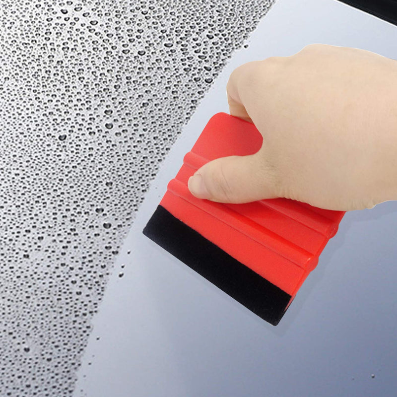 Honbay 6PCS Plastic Felt Edge Squeegee Plastic Scraper Decal Applicator Car Wrapping Tool Kits for Car Vinyl Wrap, Window Tint, Wallpaper, Decal Sticker Installation