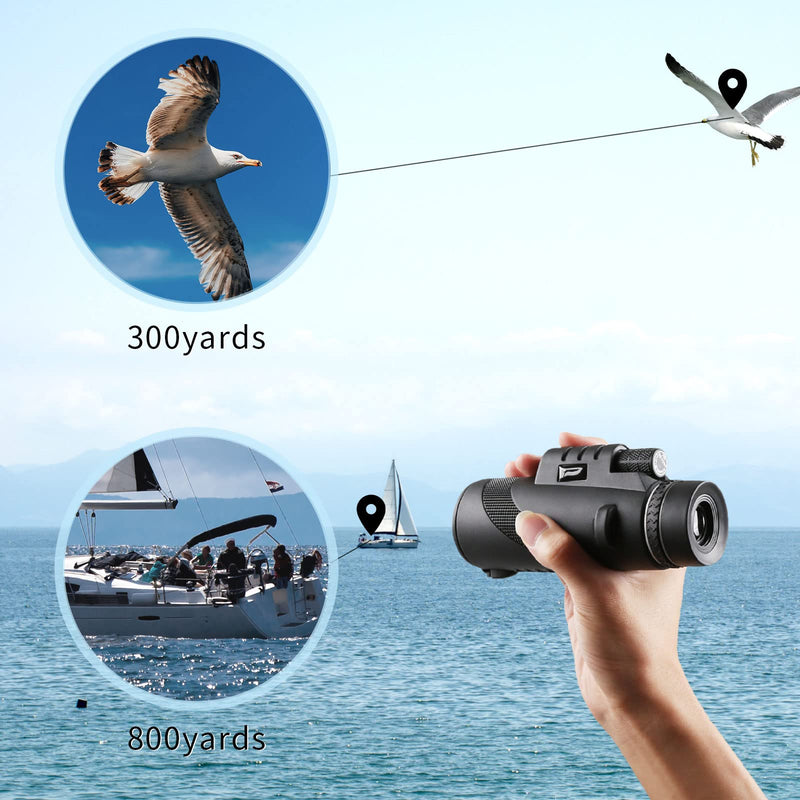 Monocular-Telescope High Powered Monocular for Adults Monocular for Smartphone Adapter Monocular Telescope Hunting Wildlife Bird Watching Travel Camping Hiking (3.4" D x 3.3" W x 3.1" H) 3.4"D x 3.3"W x 3.1"H