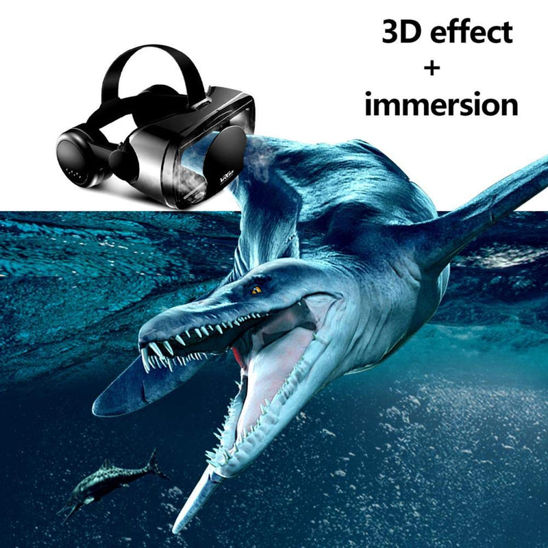 Interesty Virtual Reality Headset, 3D VR Glasses with A Large Headset for Mobile Games and Movies, Compatible 5.0-7.0 Inch Smartphone, 19x10x11cm