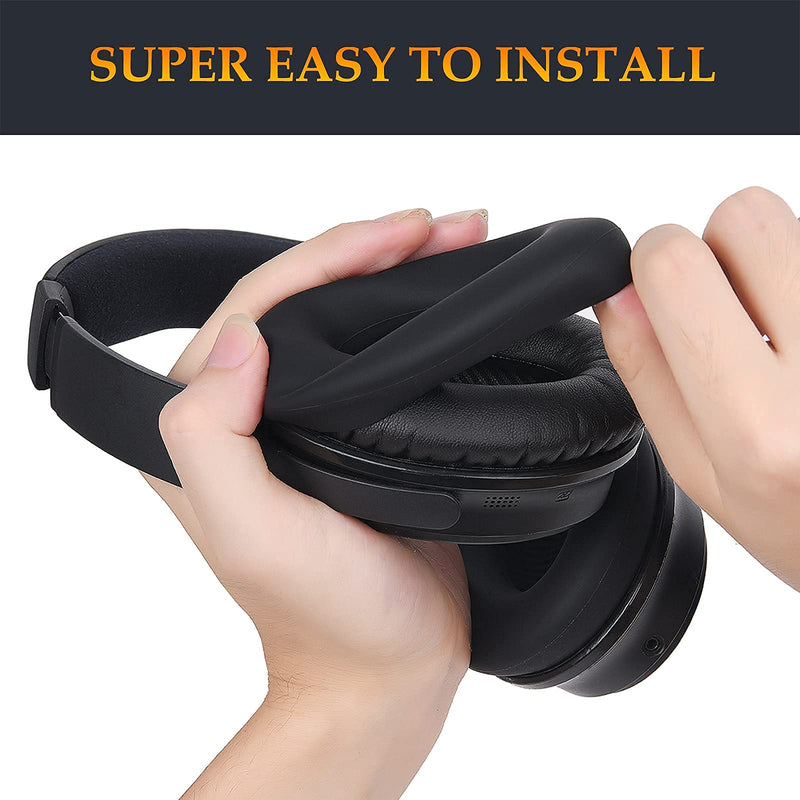 [AUSTRALIA] - SOULWIT Silicone Ear Pads Cover Protector for Bose QuietComfort 15 QC15 QC25 QC2 QC35 QC45/Ae2 Ae2i Ae2w/SoundTrue & SoundLink AE Headphones Cushions, Sweatproof, Easily Washable - Black 