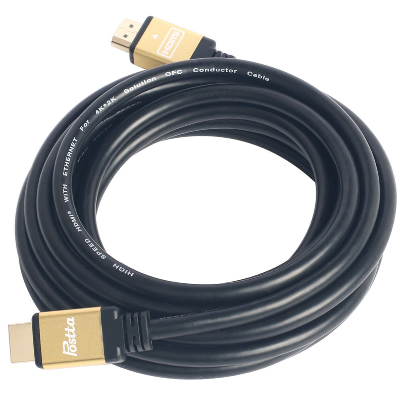 [AUSTRALIA] - Postta Ultra HDMI 2.0V Cable(15 Feet) Support 4K 2160P,1080P,3D,Audio Return and Ethernet - 1 Pack(Golden) 15FT Golden 