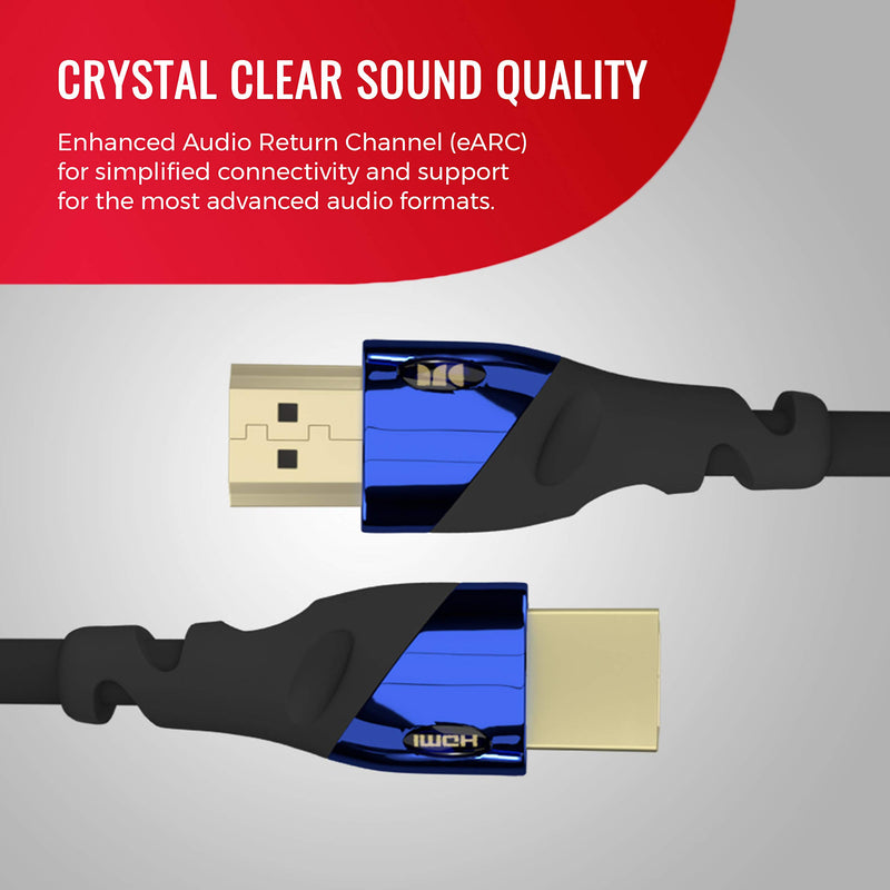 Monster Ultra High-Speed 8K Cobalt HDMI 2.1 Cable at 48 Gbps 6 ft