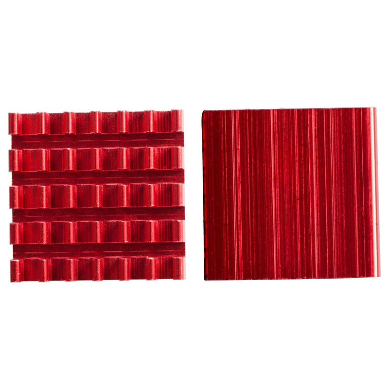 AKK 10pcs Red Aluminum Heatsink Cooling Fin Cooler Circuit Board with 19x30mm Thermal Tape