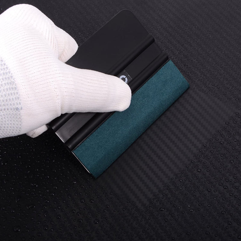 FOSHIO Micro Fiber Felt for Squeegee Edge Wrapping 5 Meters Length - Dark Green Suede Felt to Cover The Edges of Hard Card Squeegees 5M