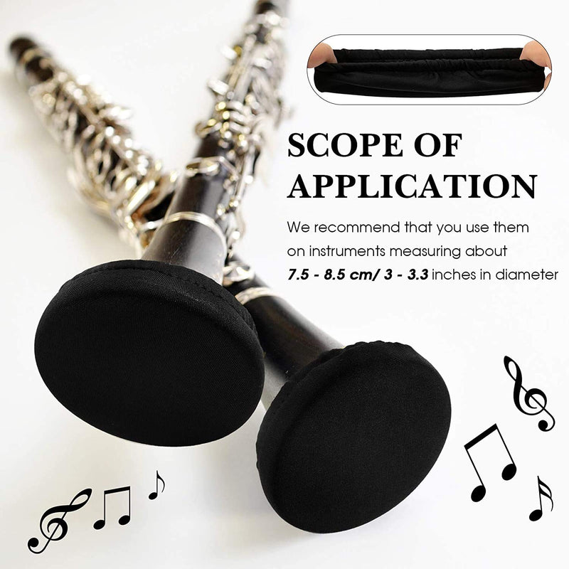 Instrument Bell Cover, Cases Double Layer Aerosol Cover with MERV-13 Filter for Bass Clarinet Trumpet Cornet Alto Tenor Sax Soprano Saxophone 3.75 to 5-Inches Reusable and Dust-proof 3 inch Instrument Bell Cover