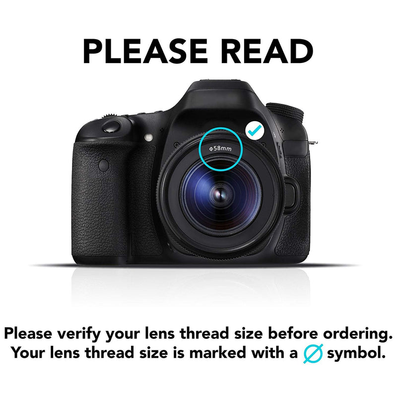 Zeikos ZE-LC58 58mm Plastic Snap On Lens Cap Black