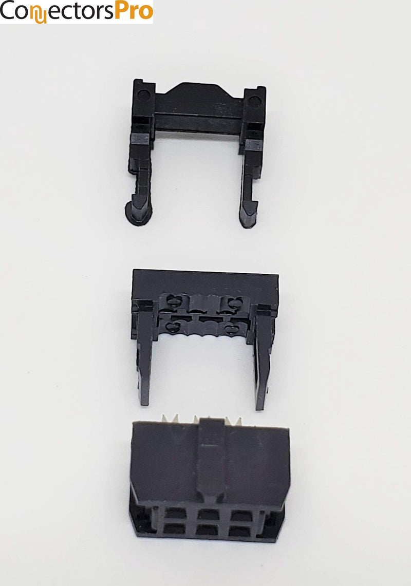 Pc Accessories 50-Pack IDC 2X3 6 Pins 0.1" 2.54mm Dual Row Sockets for Flat Ribbon Cable, 6P FC Female Connectors