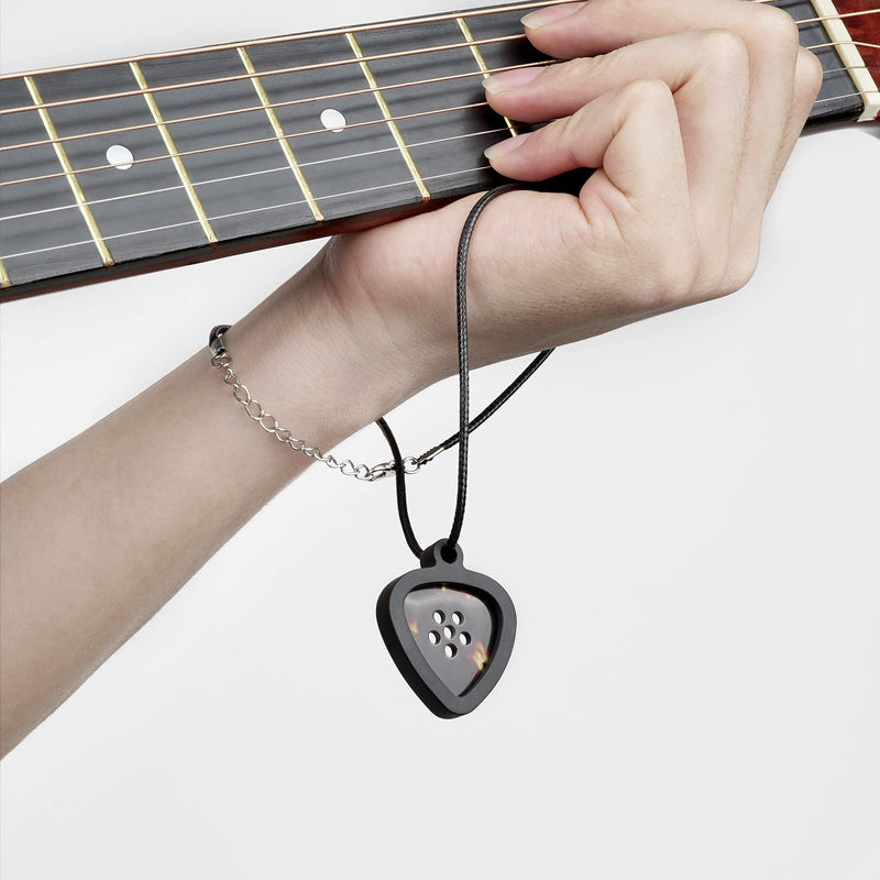 Musiin Necklace Silicone Guitar Pick Holder Double-Sided Universal Pick Thickness (Standard)