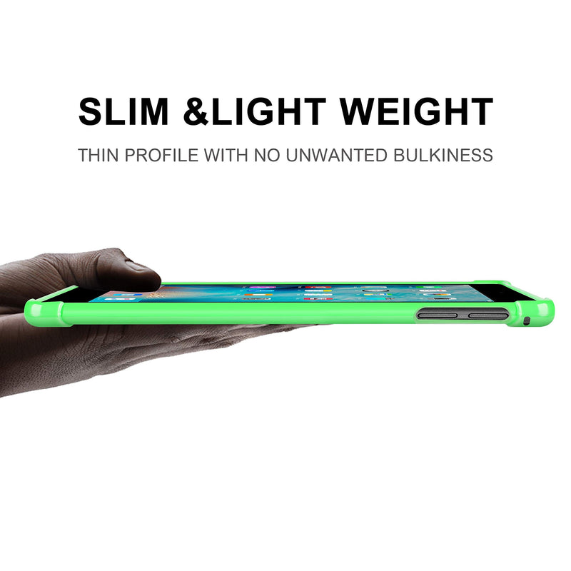 KIQ iPad 9.7 5th 6th Gen Case, TPU Skin Protection Anti Slip Lightweight Cover for Apple iPad 9.7 2017/2018 5th & 6th Generation [Green] TPU Green