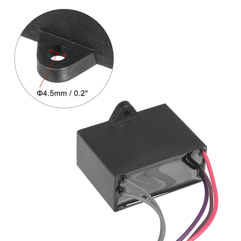 uxcell Ceiling Fan Capacitor CBB61 4.5/6/5uF 350V AC 5 Wires Metallized Polypropylene Film Capacitor 58x44x26mm for Electric Fan Pump Motor Generator 2Pcs