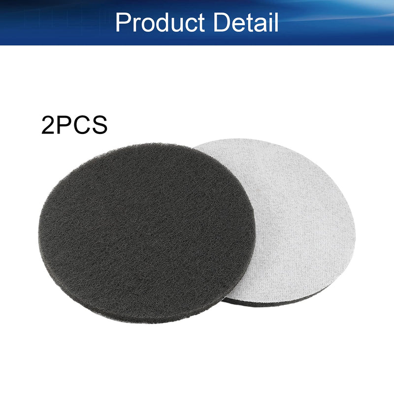 Auniwaig 7 Inch 1000-Grit Drill Power Brush Tile Scrubber Scouring Pads Disc Hook and Loop Cleaning for Bathroom & Kitchen Cleaning Gray 2Pcs 1000# 2pcs