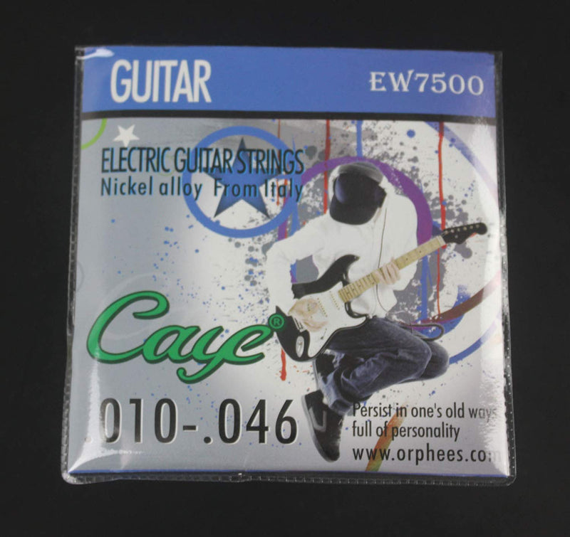 jiaoguo 10 Pack Caye EW7500 Nickel Plated Steel Electric Guitar Strings Light Tension 010-046