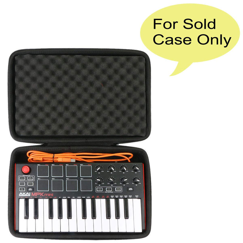 co2crea Hard Carrying Case for AKAI Professional MPK Mini MK3 | 25 Key USB MIDI Keyboard Controller (Black Case) Black Case