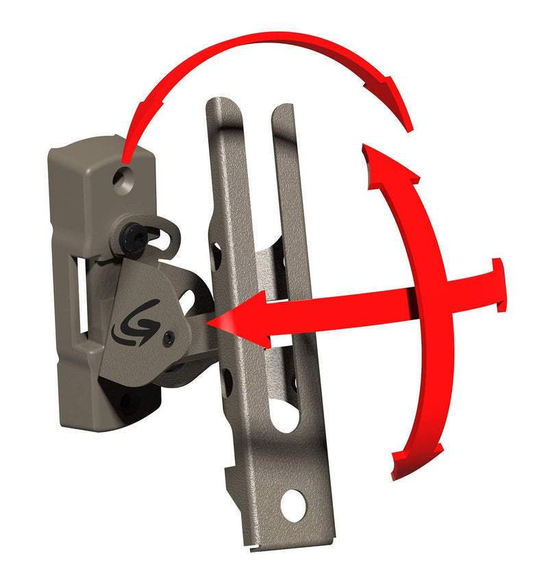 Cuddeback Genius Pan Tilt Lock Mount includes Universal Adapter and Mounting Screws