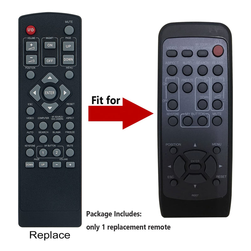 R007 Replacement Remote Compatible with Hitachi Projector CP-X2021WN CP-X2521WN CP-X3021WN CPX10WN CPX11WN CPWX12WN CP-X2511N CP-X3011N CP-X4011N CP-X2011N ED-X45N