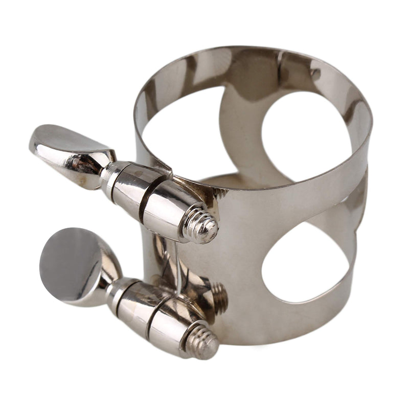 Yibuy Silver Nickel Plated Mouthpiece Ligature with Double Screws For Your Clarinet