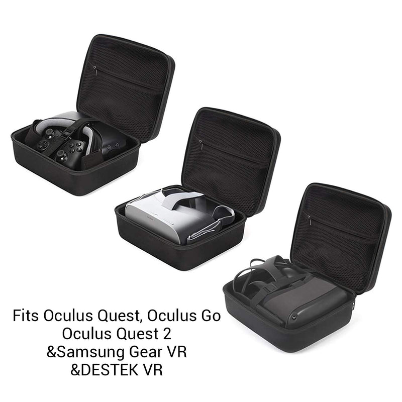 DESTEK VR Case for Oculus Quest/Oculus Go/Samsung Gear, VR Headset Hard Travel Case, Virtual Reality Storage Bag VR Gamepad Controller Carrying Portable Case