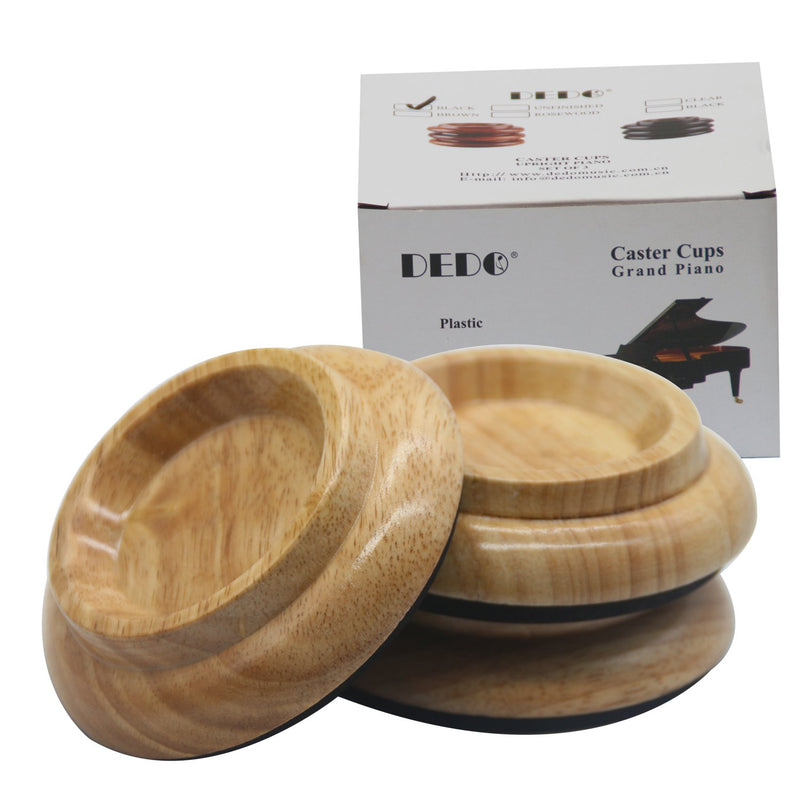 Piano Caster Cups Grand Piano Caster Cups Wood coasters Cups Piano Caster Pads for Grand Piano Oak