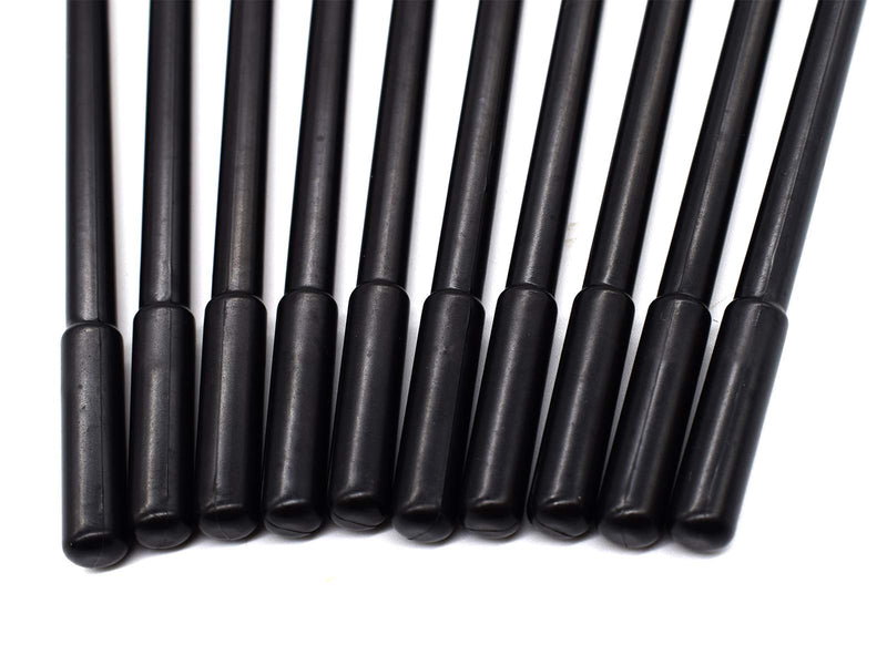 AUEAR, 10 Pcs Solid Plastic Bell Mallets Percussion Sticks Hammer Drum Sticks Mallets for 11 Inch Black