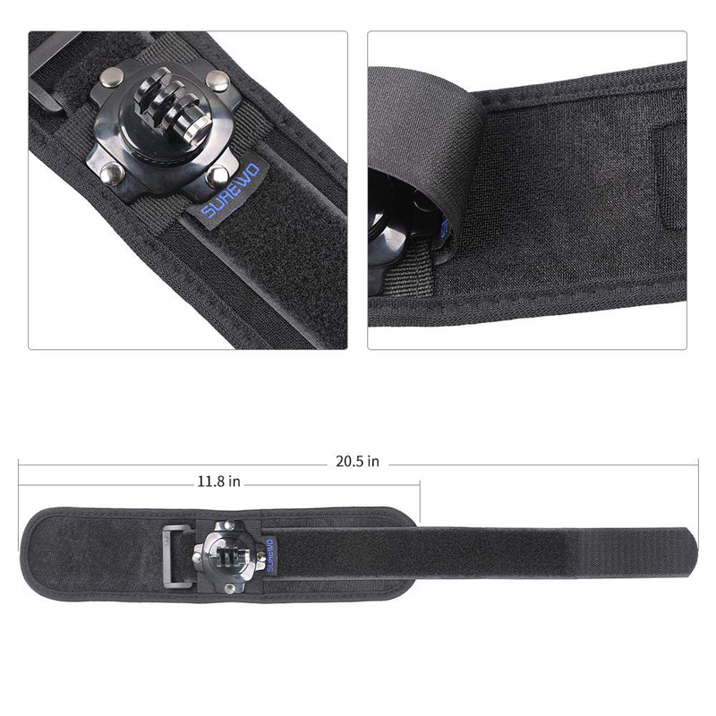 SUREWO Wrist Strap Mount Compatible with GoPro Hero 10/9/8/7//6/5 Black,DJI Osmo Action 2,Insta 360 ONE R,AKASO/Campark and More