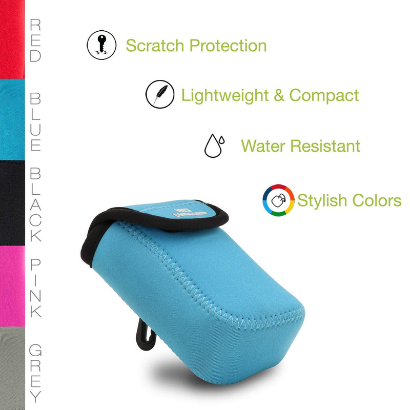 [AUSTRALIA] - MegaGear Ultra Light Neoprene Camera Case Compatible with Canon PowerShot G7 X Mark III, G5 X Mark II, G7 X Mark II, Nikon Coolpix AW130, S9900, Canon PowerShot G7 X Blue 