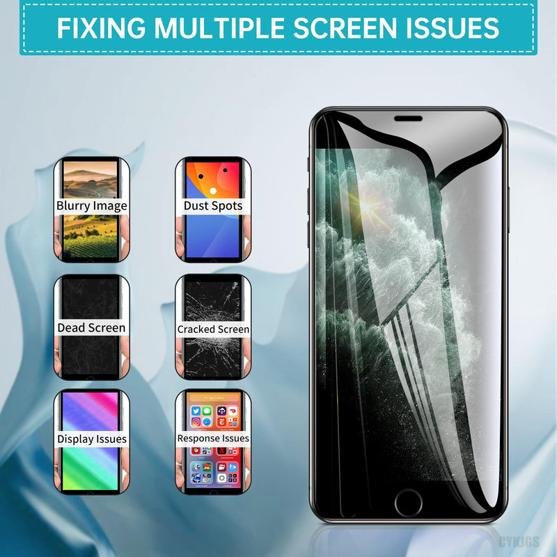 for iPhone 8 Plus Screen Replacement with Home Button Black Repair Kit 3D Touch LCD Display Digitizer Full Assembly with Front Camera Ear Speaker Sensor Glass Fix Tool 8plus 5.5" for A1864 A1897 A1898