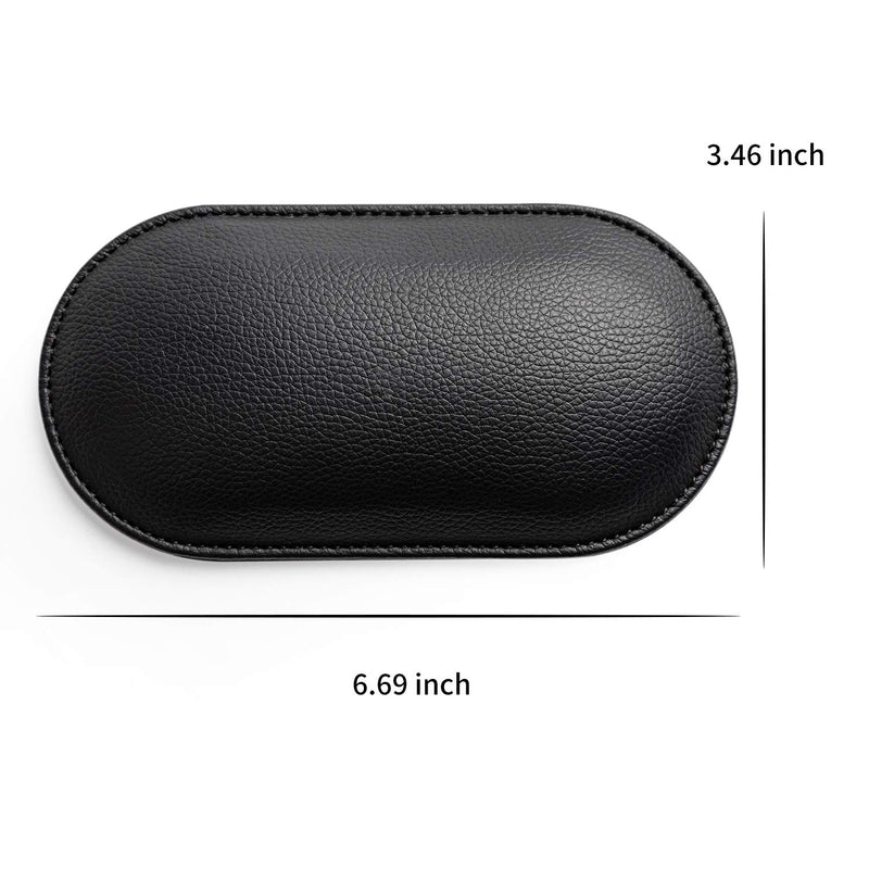 Mouse Wrist Rest -Soft Wrist Pad with Advanced PU, Comfortable Leather Wrist Rest for Computer，Laptop，Office & Home, Gifts for Men, Women,Workers.(Black-4.8In) Black-4.8in