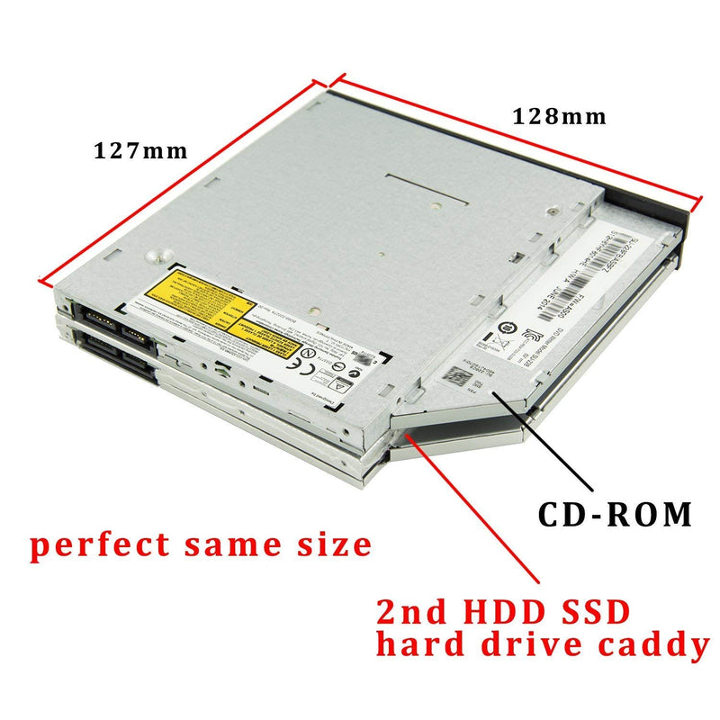 UniLink (TM SATA 2nd HDD HD Hard Drive Caddy Case for 9.5mm Universal Laptop CD/DVD-ROM Optical Bay