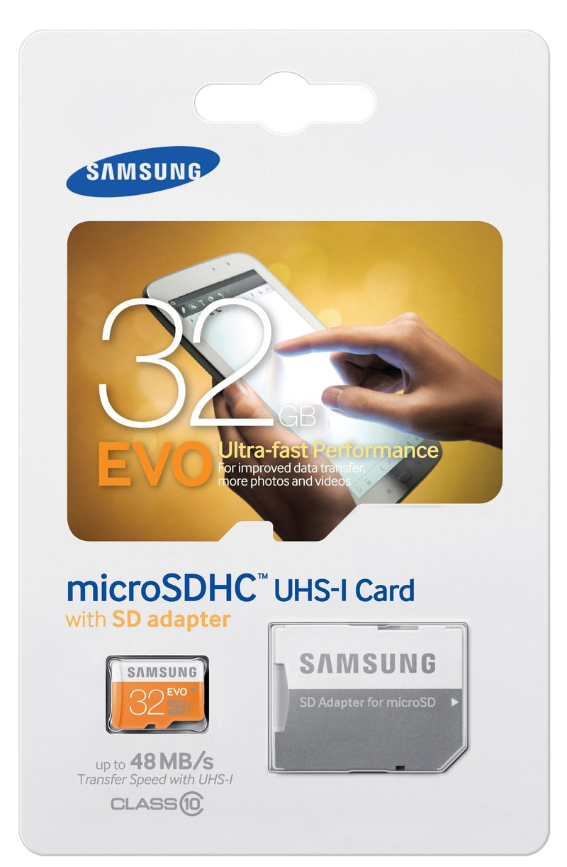 Samsung 32GB up to 48MB/s EVO Class 10 Micro SDHC Card with Adapter (MB-MP32DA/AM)