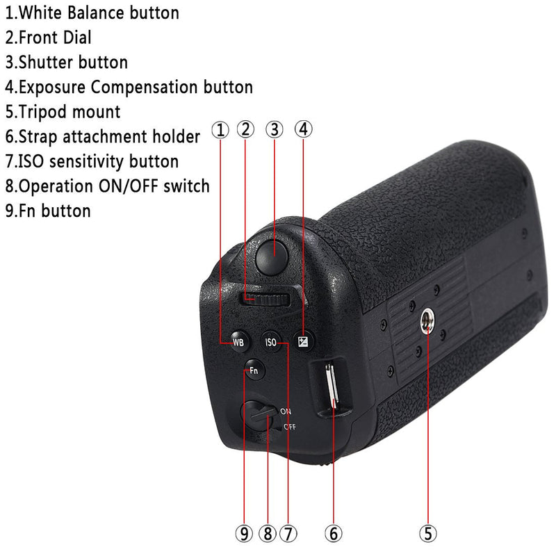 DSTE Replacement for Pro DMW-BGGH5 DMW-BGGH5GK Vertical Composition Battery Grip Compatible Panasonic GH5 GH5S Lumix GH5 Digital Camera as DMW-BLF19 BLF19E