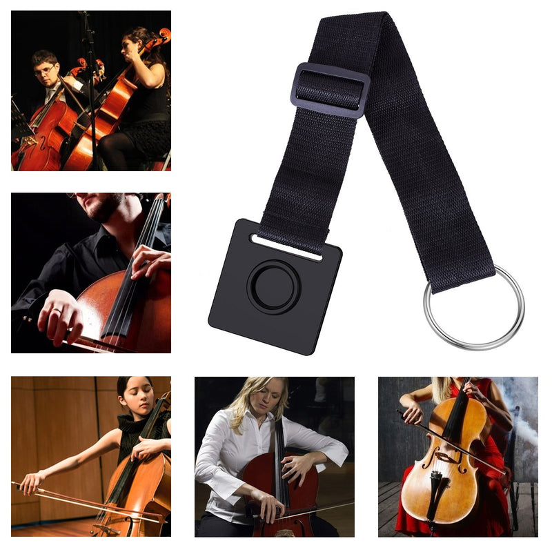 YoungRich Adjustable Cello Endpin Anchor Non-slip with O-ring Stopper Thick Pad Anti-Scratch Sponge for Cellist Practice Performance Black