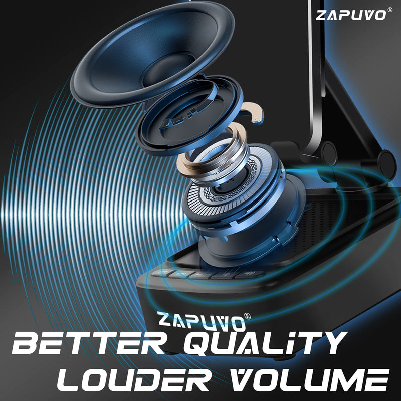 ZAPUVO Cell Phone Stand with Wireless Bluetooth Speaker for Dad Gifts Fathers Day from Daughter Son Kids Wife, Anniversary Birthday Gifts Ideas for Husband Him, Boyfriend Graduation Gift Cool Gadget Style 2