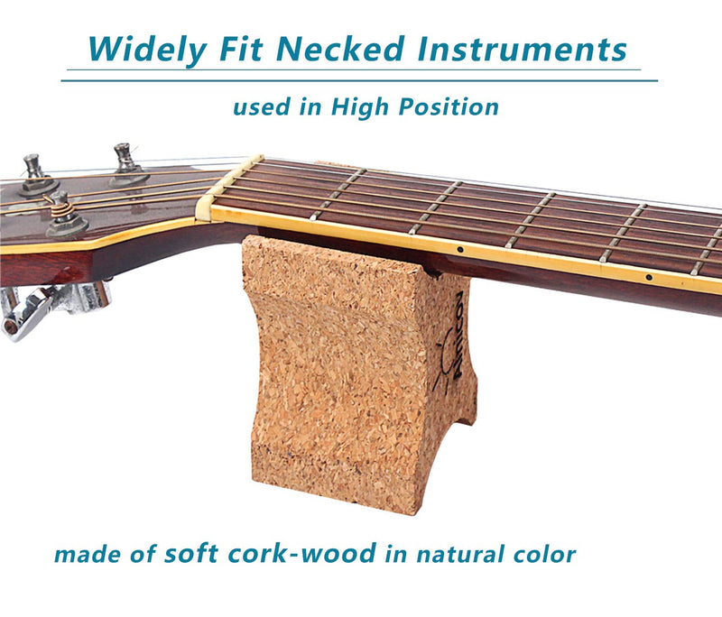 Soft Corkwood Guitar Neck Rest, Electric Guitar Support Pillow for Changing Strings, Acoustic Neck Cradle, Luthier Tools for Repairing Necked Instruments 3.74x2.48x2.4inch, Nature