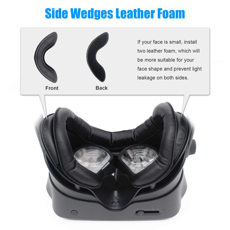 AMVR Facial Interface Bracket & PU Leather Foam Face Cover Pad Replacement & Anti-Leakage Nose Pad & Protective Lens Cover Comfort Set for Valve Index Headset