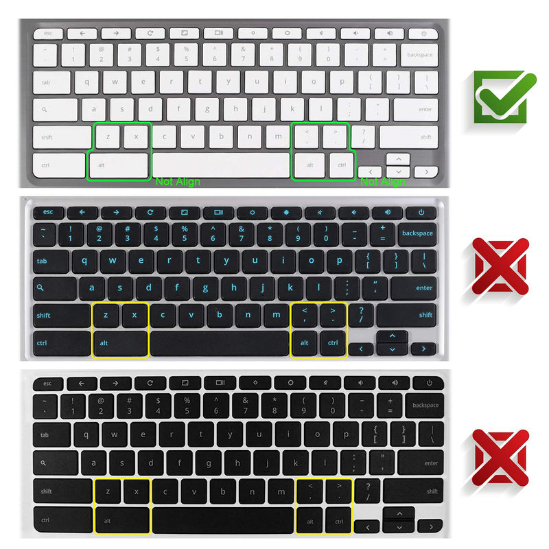 [2pack] Keyboard Cover Skin for hp chromebook 14,hp 14 inch Touch-Screen Chromebook Keyboard Cover,hp Chromebook 14-ak,14-ca Series,hp Chromebook 14 G2 G3 G4 Series(Gradualpurple+Clear) Gradualpurple