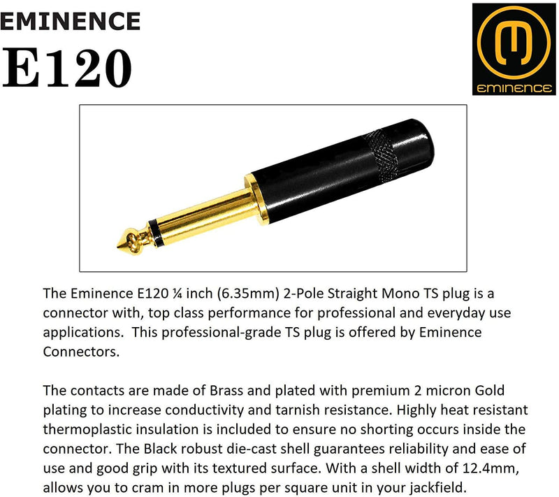 2 Units - 2 Meter - Van Damme Pro Grade Classic XKE - Premium Ultra-Flexible Multi-Shielded Guitar Instrument Effects Patch Cable w/Eminence Straight & Angled Gold 6.35mm TS Plugs & Staggered Boots